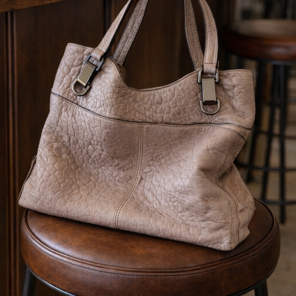 Vince Camuto Textured Tan Tote Bag